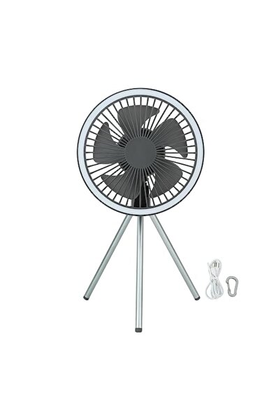 Choice Grey 10000mAh Camping Fan Rechargeable Desktop Portable Circulator Wir...