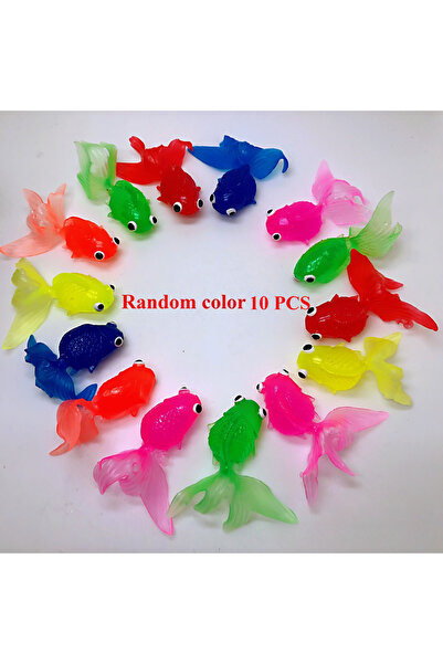 Choice random fish 10pcs Children's Water Toy Soft Marine Life Buoy Goldfish ...