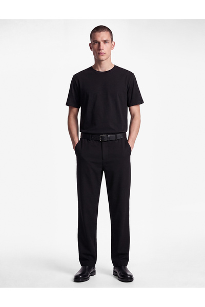 Koton Viscose Blended Wide-Leg Fabric Trousers with Pockets and Elastic Waist