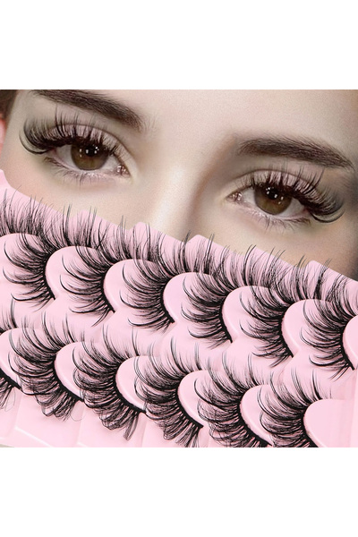 Choice 0.07mm CC False Eyelashes Fluffy Faux Mink Lashes Wispy Fairy Cat Eye ...