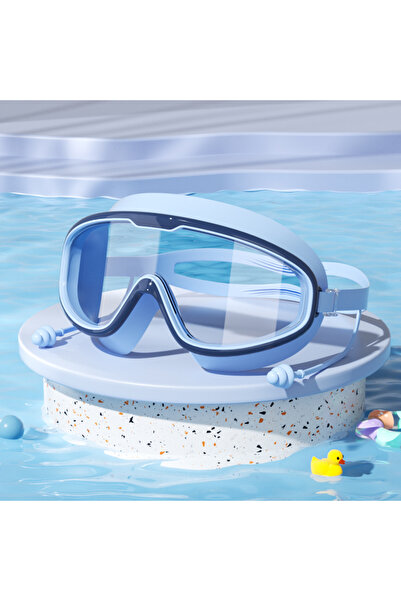Choice Dark Blue Kids Swimming Goggles Big Frame HD View Anti-fog Waterproof ...