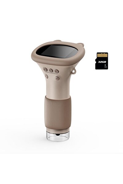 Choice 1000X 372 brown with card 2.0 Inch Mini Pocket Microscope 1000X Kids S...