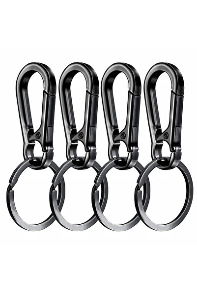 Choice black 4 Key Holder Metal Carabiner Clip 4Pcs Keychain Key Ring Organiz...