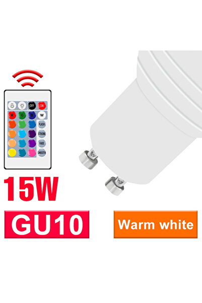 Choice Milky White 15W GU10 Warm White 15W RGBW LED Light Bulb E27/E26 Colorf...