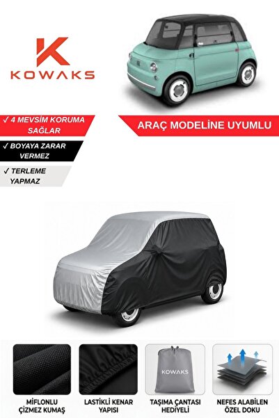 KOWAKS Fiat Topolino Oto Branda, Araba Brandası, Siyah-Gri