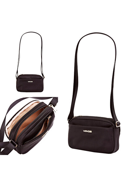 WINGS BRAND Geantă sport mică de umăr pentru femei WINGS ROSELLA BLACK