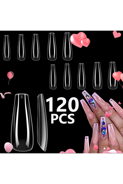 Choice black 120PCS-Short Almond Semi-Frosted Fake Nails - Perfect for Nail D...
