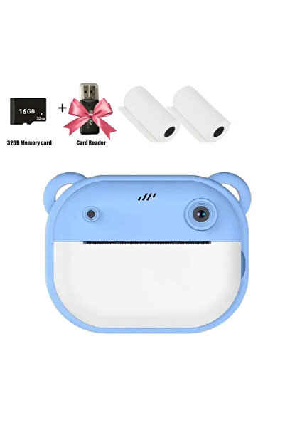 Choice blue 16G Children Digital Camera Instant Print for Kids Thermal Print ...