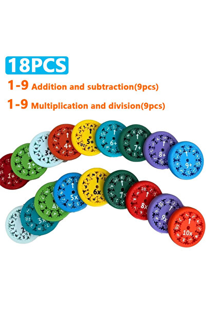 Choice Plastic Set C 18pcs Math Fidget Spinners Fingertip Math Puzzle Toys Ma...