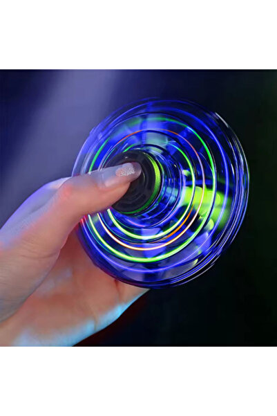 Choice لعبة دوارة زرقاء جديدة على شكل طبق طائر مزودة بإضاءة LED، كرة طائرة هل...