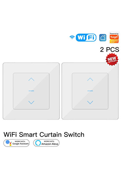 Choice6 MOES 2 PC WHITE MOES Touch Design WiFi Smart Curtain Switch for Motor...