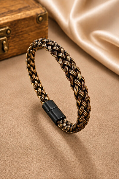 CAXBERN Special Design Men's Genuine Leather Bracelet Magnetic Bracelet