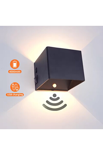 Choice مصباح جداري LED قابل لإعادة الشحن عبر USB بقوة 5 واط، ضوء أبيض دافئ (2...