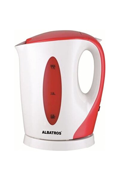 ALBATROS Fierbator Aquaria 1.7L 2200W Oprire automata Alb-Rosu