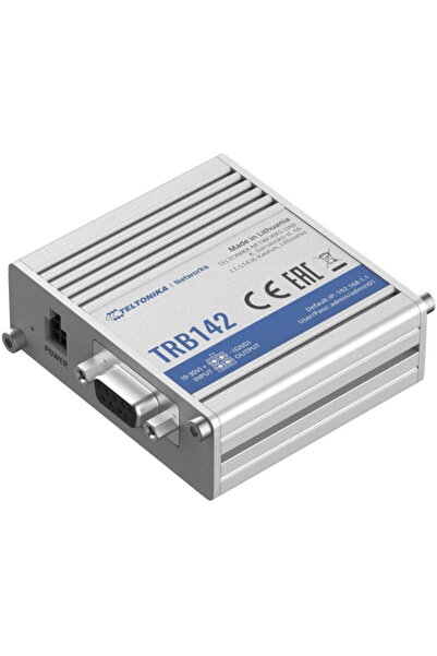 Teltonika Router TRB142, 4G LTE Cat 1, 1x LAN 10/100 Mbps, Fără Wi-Fi, Cu por...