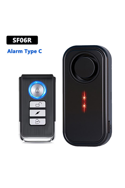 Choice7 Alarm Type C Awapow Wireless Vibration Bike Motorcycle Alarm Anti-The...