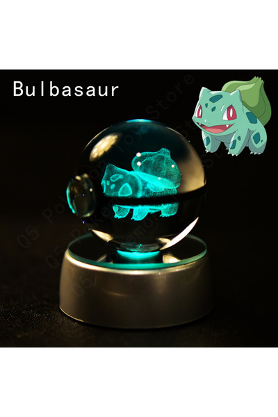 Choice9 17 Bulbasaur Pokemon Crystal Ball 3D Pikachu Mewtwo Mew Gengar Night ...