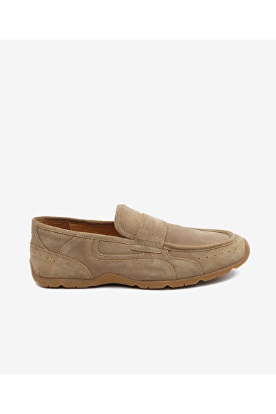 Greyder Erkek Ekru Hakiki Deri Loafer Ayakkabı 5Y1LA18531