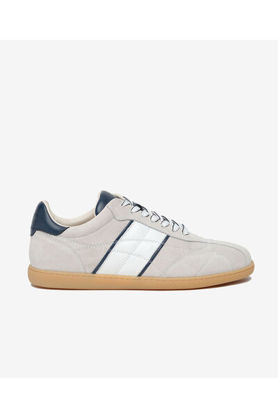 Greyder Erkek Beyaz Mavi Hakiki Deri Sneaker Ayakkabı 6Y1SA18960