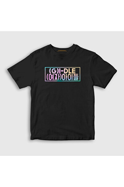 Presmono Unisex dečji crni K-pop T-shirt - G I Dle 396438tt