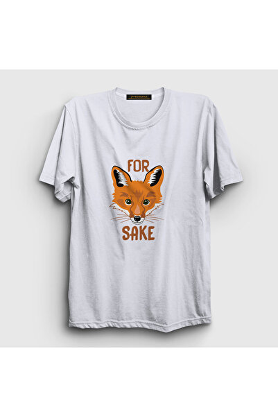 Presmono Unisex bela za Fox Sake Fox T-shirt 400828tt