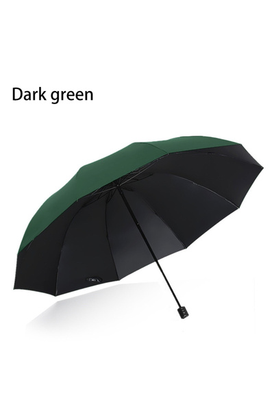 Choice3 Iron 10K dark green 130cm Extra-Large Folding Umbrella Suitable for B...