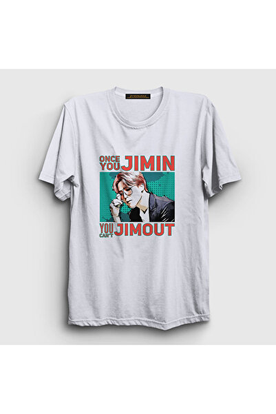 Presmono Unisex beli Jimout K Pop Jimin Bts T-shirt 272203tt