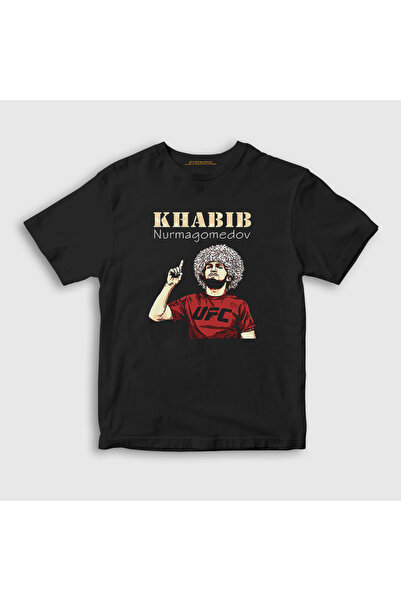 Presmono Unisex Kids Black Ufc Khabib Nurmagomedov T-shirt313137tt