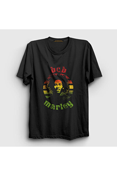 Presmono Unisex crni sunčani šešir Bob Marley T-shirt 265800tt