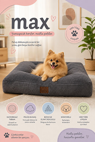 Jungolica Pet Products Max, Ultra Yumuşak, Kaydırmaz Tabanlı, Konforlu Kedi V...