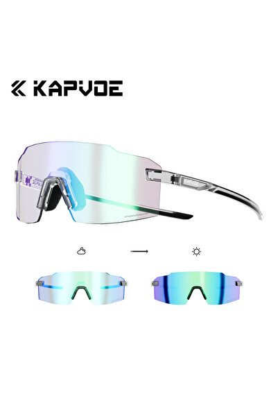KAPVOE Photochromic-GR-13 Photochromic Runnning Sunglasses Light-Weight Cycli...