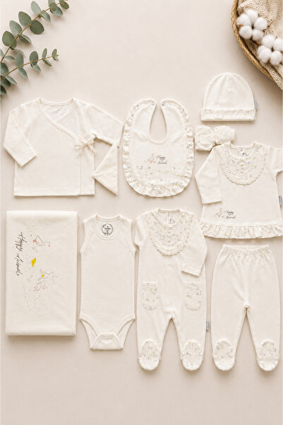 Babyhola Animal Patterned Baby Girl Hospital Release Set of 10 with Gift Box ...
