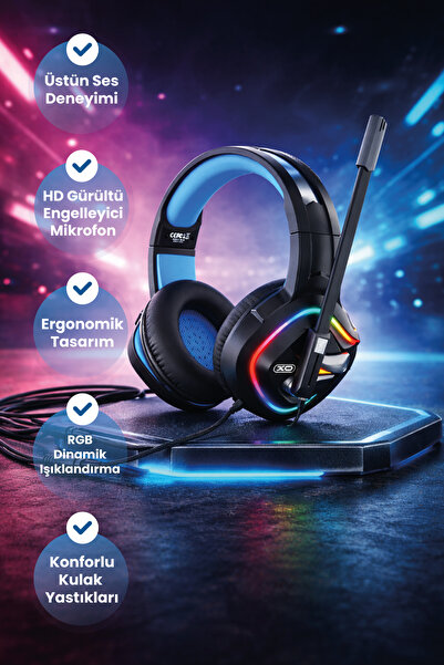 Xo RGB Işıklı Düşük Gecikmeli Hi-Fi Ses Destekli, Gürültü Engelleyici Mikrofo...