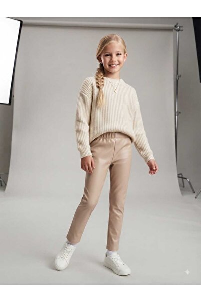 Hilal Akıncı Kids Girls' Faux Leather Leggings