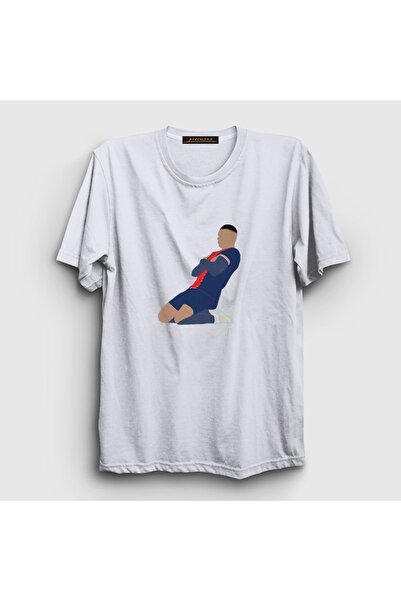 Presmono Unisex White Kylian Mbappe Goal Football T-Shirt 615471Tt