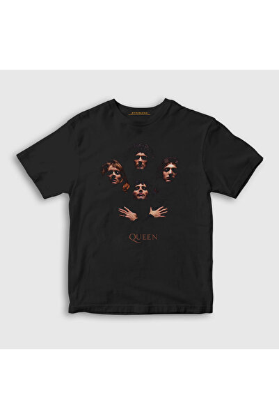 Presmono Unisex dečji crni bend Queen T-shirt 101518tt