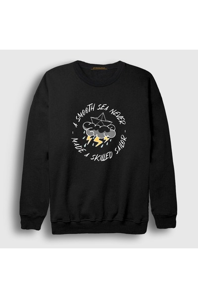 Presmono Unisex Black a Smooth Sea Never Made a Skilled Sailor Sweatshirt 616...