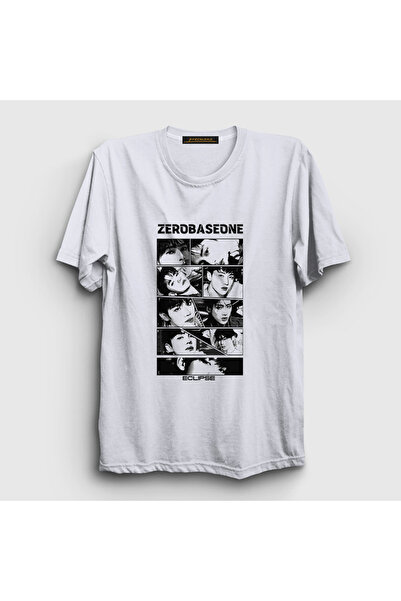 Presmono Unisex White Eclipse K Pop Zerobaseone T-Shirt 602731Tt