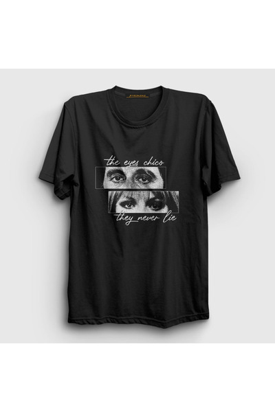 Presmono Unisex Black the Eyes Chico They Never Lie Scarface T-Shirt 610053Tt
