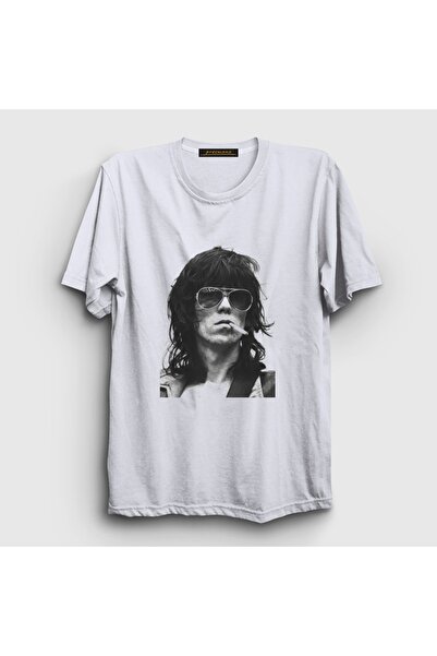 Presmono Unisex White Keith Richards Rock the Rolling Stones T-Shirt 617604Tt