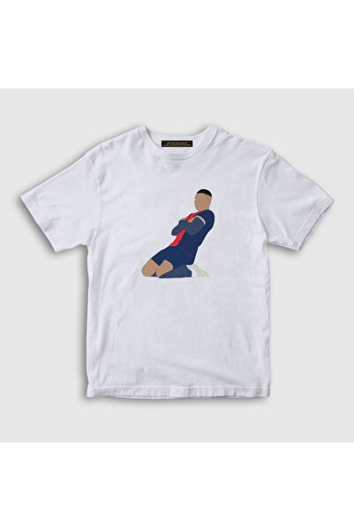 Presmono Unisex Kids White Kylian Mbappe Goal Football T-Shirt 615396Tt