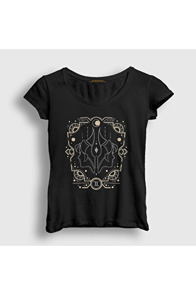 Presmono Ženski crni poklon u znaku Blizanaca, znak Blizanaca T T-shirt 527213tt