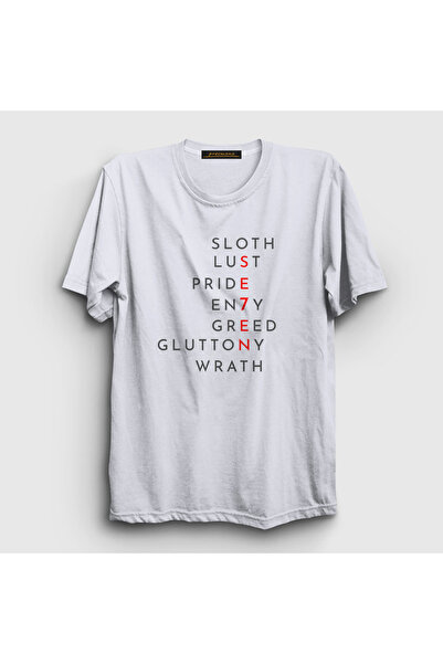 Presmono Unisex beli film Sins Movie Seven Se7en T-shirt 539928tt
