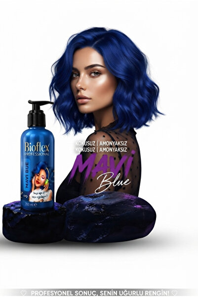 Bioflex Mavi Rüya Saç Boyası Geçici Renkli Pastel Mavi Amonyaksız 250 ml Drea...