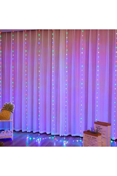 Choice 100LEDS 3Mx1M Multicolor Outdoor 8 Mode LED USB Curtain Light String 3...