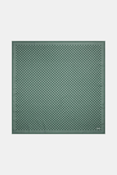 Vakko YEŞIL MONOGRAM TWILL EŞARP