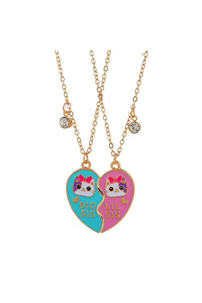 Choice S72-01 Qpeach 2Pack Heart Unicorn Bear Cat Pendant Best Friend Girl BF...