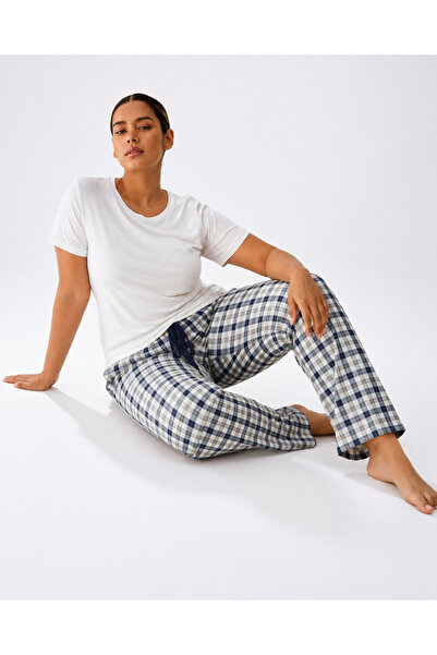 ŞERİCE Unisex Plus Size Cotton Thin Breathable Fabric Pajama Bottoms (Size Me...