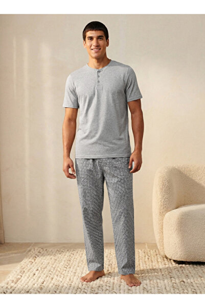 FAV Men Cotton Striped Nightwear Set
