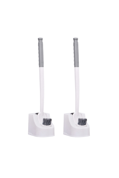 Choice1 grey-2pcs 1/2pcs Household Toilet Brush With No Dead Corners No Punch...